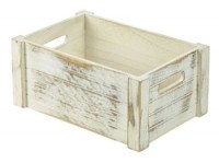 340x230x150mm White Wash Wooden Crate