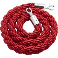 RED Rope with Chrome Fixings 