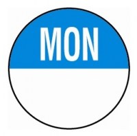 MONDAY Removable Daydot Label