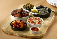 Churchill Mediterranean Mezze Dishes with food