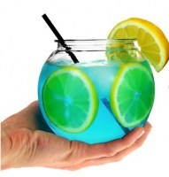 Individual Mini Cocktail Fish Bowl 20oz / 568ml with cocktail