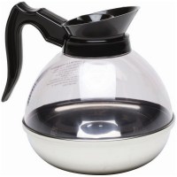 Clear Coffee Decanter with Stainless Steel Base