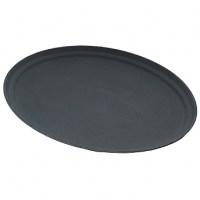 BLACK Non-Slip Oval Tray