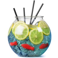 Plastic Cocktail Fish Bowl 105.5oz / 3ltr with Cocktail