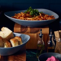 Grey Granite Melamine Triangular Buffet Bowl 28cm / 11inch