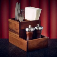 Acacia Wood 4 Compartment Table Caddy