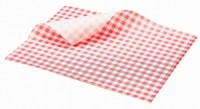 RED Gingham Print Greaseproof Paper