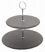 Two Tier Slate Cake Stand