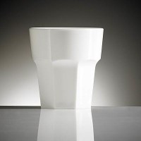 WHITE Reusable Plastic Remedy Rocks Glass 