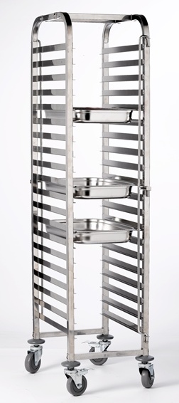 1-1 Gastronorm Stacker Trolley Stainless Steel | Trolley For Gastronorm ...